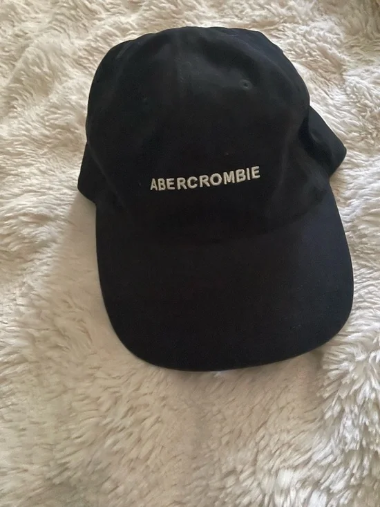Abercrombie & Fitch Black Baseball Cap with White Logo 🖤 - Picture 1 of 3